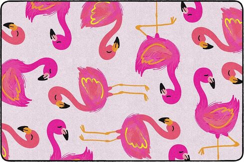 سجادة رائدة على طراز تلميذة المدرسة، سجادة منطقة الفصل الدراسي طيور النحام الاستوائية الأنيقة ببساطة لتعلم الفصول الدراسية الداخلية أو سجادة اللعب التعليمية لغرفة نوم الأطفال، مقاس 5'x7'6" in Kuwait