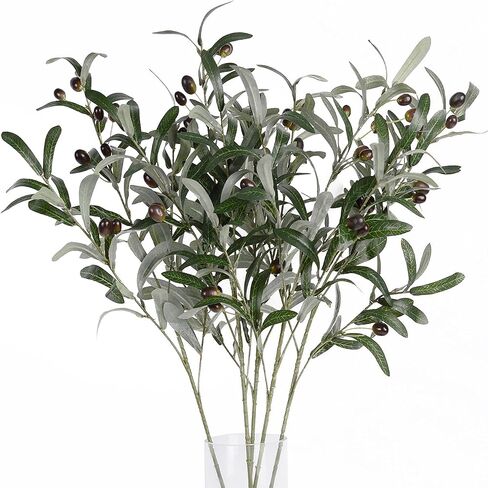 SzJias Artificial Olive Branches for Vases Faux Olive Branch Fake Branches Olive Stems for Vase Fake Olive Tree Branches (5 Branches, 28.7 inch/Each) in Saudi Arabia