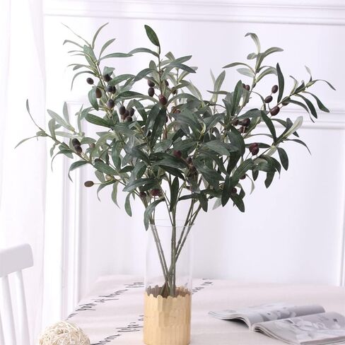 SzJias Artificial Olive Branches for Vases Faux Olive Branch Fake Branches Olive Stems for Vase Fake Olive Tree Branches (5 Branches, 28.7 inch/Each) in Saudi Arabia