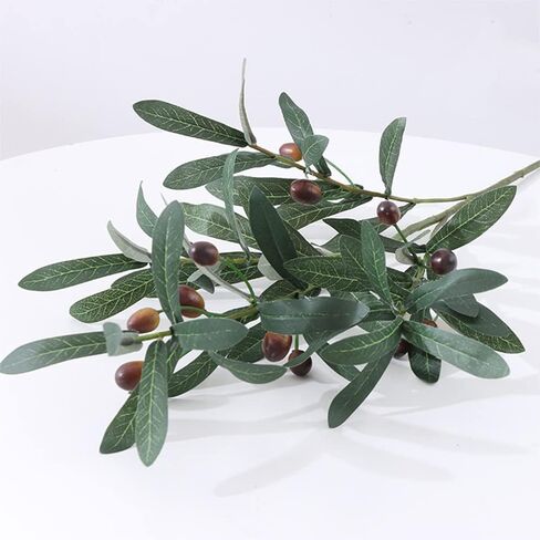SzJias Artificial Olive Branches for Vases Faux Olive Branch Fake Branches Olive Stems for Vase Fake Olive Tree Branches (5 Branches, 28.7 inch/Each) in Saudi Arabia