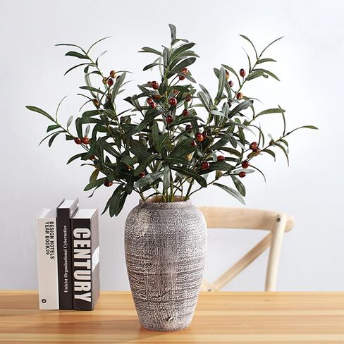 SzJias Artificial Olive Branches for Vases Faux Olive Branch Fake Branches Olive Stems for Vase Fake Olive Tree Branches (5 Branches, 28.7 inch/Each) in Saudi Arabia