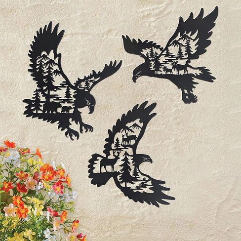 Sun Moon Star Wall Art Sculpture Decor - 4 PCS Large Metal Sun and Moon Wall Art Outdoor Sun Moon Wall Hanging Decor Artistic Sun Face Decor with Star Decors, Metal Wall Sculpture for Home Garden in Saudi Arabia