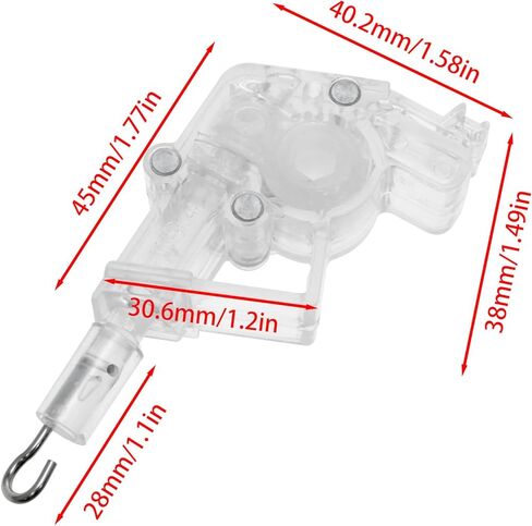 Transparent 2 pcs 2 inch Heavy Duty Low Profile Wand Tilter for 5.08cm Hexagon Shaped Gear Hook Connection and Low Rail Horizontal Wood Faux Wood Blinds Square Gear/Hook Connection in Saudi Arabia