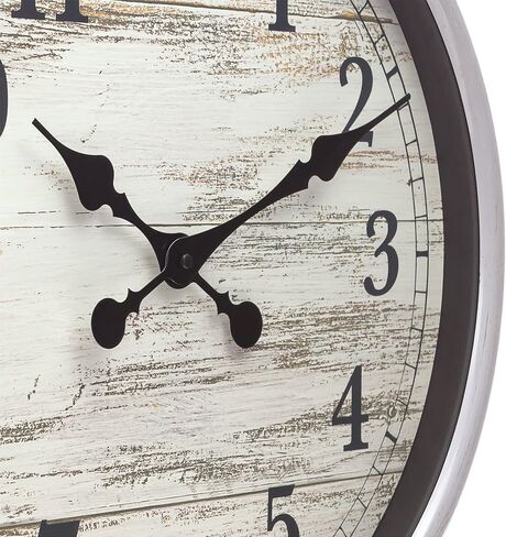 Kiera Grace Mallory Round Wall Clock, 20" x 20", Grey in Saudi Arabia