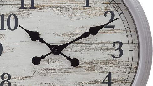 Kiera Grace Mallory Round Wall Clock, 20" x 20", Grey in Saudi Arabia