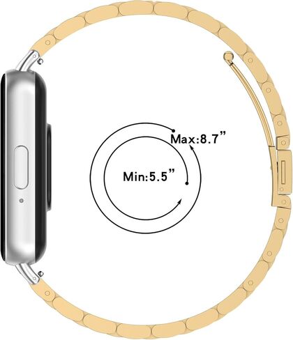 compatible with Samsung Galaxy Fit 3 Band metal for women men,Solid Stainless Steel metal replacement straps in Saudi Arabia
