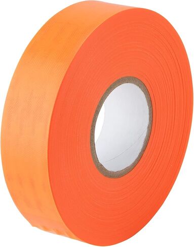 10 لفات 3280 قدم إجمالي 1 بوصة شريط أعلام برتقالي، شريط مساح علامات نيون غير لاصق، شريط أعلام عاكس متعدد الأغراض لوضع العلامات والحدود ووضع علامات على المسار، 328 قدم/لفة in Kuwait