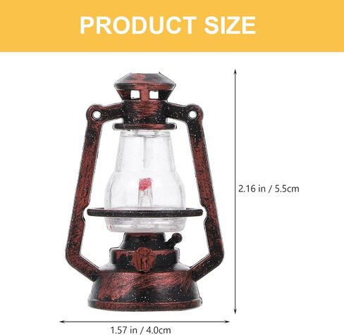 MAGICLULU 10 قطع مصباح الكيروسين الصغير أدى فانوس معلق الأعاصير الصغيرة فانوس زيت مصغر فوانيس شمعة ديكور فانوس شمعة صغير معلق فانوس الحلي مصباح جدار بلاستيكي مقاوم للرياح in Kuwait