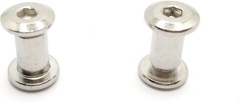 Screw Post Fit for 5/16 inch(8mm) Hole Dia, Male M6x12mm Female 12mm Hex Drive Binding Bolts for Leather Wood Furniture, Stainless Steel Silver 5 Sets in Saudi Arabia