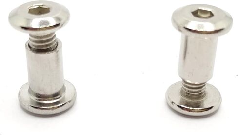 Screw Post Fit for 5/16 inch(8mm) Hole Dia, Male M6x12mm Female 12mm Hex Drive Binding Bolts for Leather Wood Furniture, Stainless Steel Silver 5 Sets in Saudi Arabia