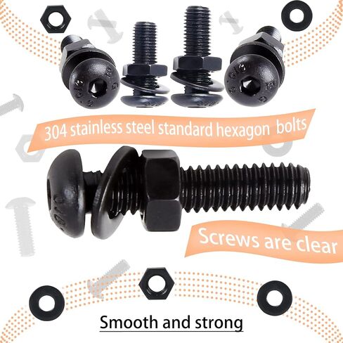 M2 M3 M4 M5 Nuts and Bolts Washers Assorted Set,1180pcs Black Hex Socket Head Cap Screws Bolts and Nuts Kit, Thread Machine Hex Bolt Set Fastener Repair Tools Assortment Kit in Saudi Arabia