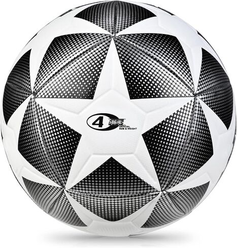 Sports Soccer Ball, Size 4 Traditional Soccer Balls for Toddler Youth Kid Adult Training Outdoor Backyard (Not Included Pump) in Saudi Arabia