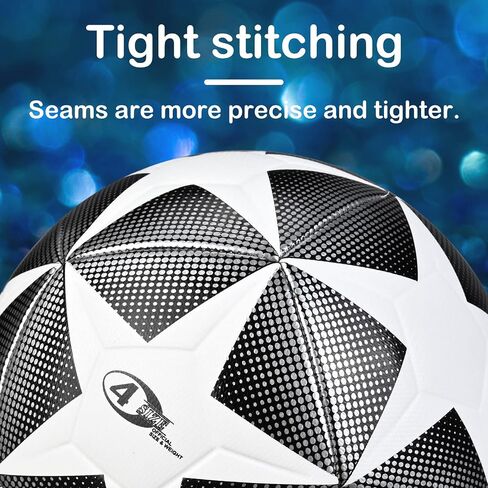 Sports Soccer Ball, Size 4 Traditional Soccer Balls for Toddler Youth Kid Adult Training Outdoor Backyard (Not Included Pump) in Saudi Arabia