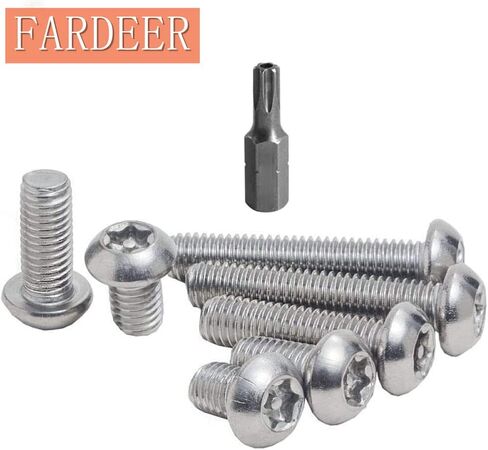 Stainless Steel Button Head Screws Torx Machine Screws M5 Sheet Metal Screws Security Silver Screws Anti-Theft Tamper Proof. (M5*50mm * 25pcs) in Kuwait