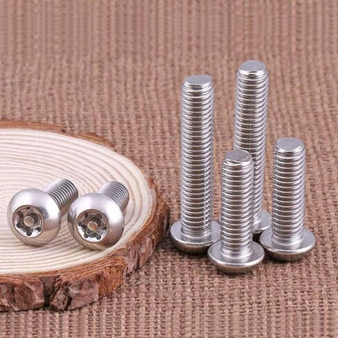 Stainless Steel Button Head Screws Torx Machine Screws M5 Sheet Metal Screws Security Silver Screws Anti-Theft Tamper Proof. (M5*50mm * 25pcs) in Kuwait