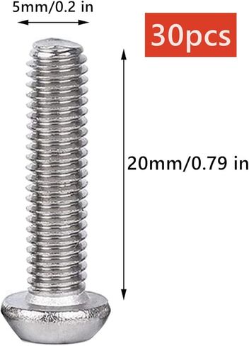 الفولاذ المقاوم للصدأ زر رئيس مسامير توركس آلة مسامير M5 الصفائح المعدنية مسامير الأمن الفضة مسامير مكافحة سرقة العبث برهان. (M5 * 50 مم * 25 قطعة) in Kuwait
