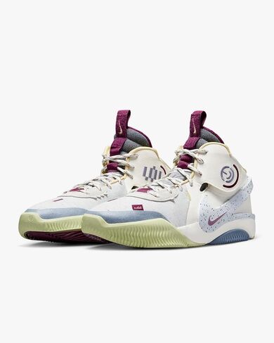 أحذية كرة السلة Nike Air Deldon Deldon Designs للرجال (Phantom/Zinnia/Sangria، us_Footwear_Size_System، للبالغين، الرجال، رقمي، متوسط، رقمي_10_Point_5) in Saudi Arabia