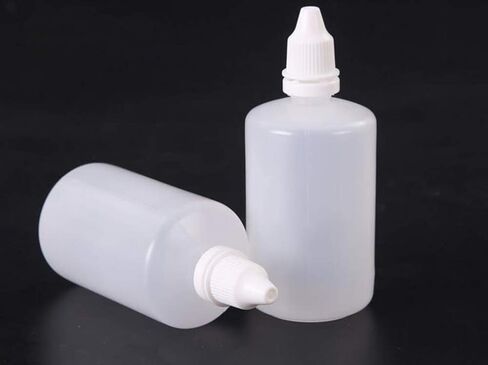 100 مللي زجاجات بلاستيكية صغيرة لقطرة الفم 10 قطعة زجاجات قطارة فارغة قابلة للعصر قطارة سائلة للعين مع أغطية in Kuwait