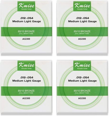 4 Sets Kmise Acoustic Guitar String Phosphor Bronze Medium Light Gauge 0.012-0.054 inch AG300 in Saudi Arabia