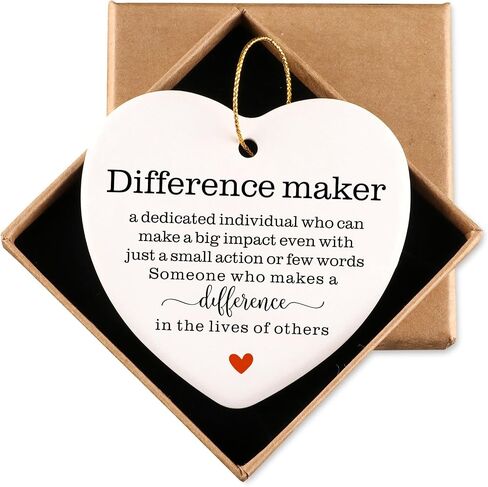 Appreciation Gifts It Takes A Village Thank You for being A Part of Ours, Ceramic Heart Christmas Ornament Appreciation Meaningful Gifts for Coworkers Employee Bosses Teacher in Kuwait