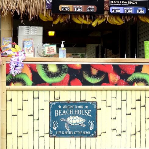 Artsy Woodsy Beach Life Beach House Turtle Metal Tin Sign جدار اللوحة الفنية، الحياة أفضل على الشاطئ، BeachyNautical Cottage Summer Tiki Home ديكور خارجي، هدية هووسورمينغ لمحبي الشاطئ in Kuwait