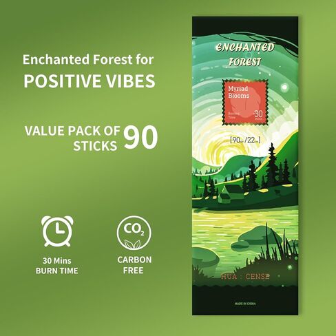 HuaCense Oud Floral Incense Sticks - 90 Sticks - Natural Serene Incense Smokeless Insence-Sticks Slow Burn for Meditation Spiritual Practices - Serene Seaside in Saudi Arabia