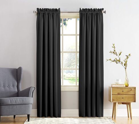 Sun Zero Barrow Energy Efficient Rod Pocket Curtain Single Panel in Saudi Arabia