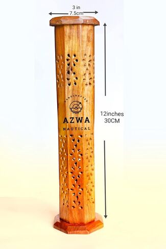 عصا البخور الخشبية وموقد الموقد المخروطي، تابوت مع حجرة تخزين، عضوي صديق للبيئة، حامل عصا التقاط الرماد، نمط ريفي للتأمل، منتجات العطور المنزلية للعلاج العطري (طبيعي) in Kuwait