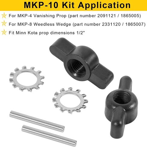 مجموعة من 6 دعامات وصواميل MKP-10 B تناسب محرك الصيد Minn Kota تتضمن صامولة دعامة وغسالة 1865011، 1/2 بوصة (B) in Saudi Arabia