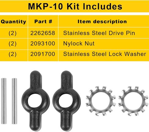 مجموعة من 6 دعامات وصواميل MKP-10 B تناسب محرك الصيد Minn Kota تتضمن صامولة دعامة وغسالة 1865011، 1/2 بوصة (B) in Saudi Arabia