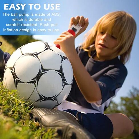 Ball Pump with Pressure Gauge, Dual Action Sports Ball Pump with 6 Needles & 2 Nozzles, Portable Hand Pump Air Inflation for Basketball Soccer Ball Football Volleyball and Others(red) in Saudi Arabia