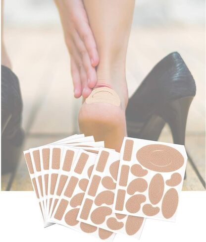 Moleskin Tape - Heel Stickers Blister Prevention Pads, First Aid Cushion for Feet Fabric Padding,11 Shapes (55 Pieces) in Saudi Arabia