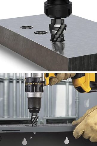 Step Drill Bits,Lytool 3Pcs,1/8"-7/8" Titanium Four Spiral Flute Cobalt Unibit Step Bit Set for Metal,1/4" Hex Shank M35 High Speed Steel Bit for Metal,Stainless Steel,Aluminum,Wood,Plastic in Kuwait