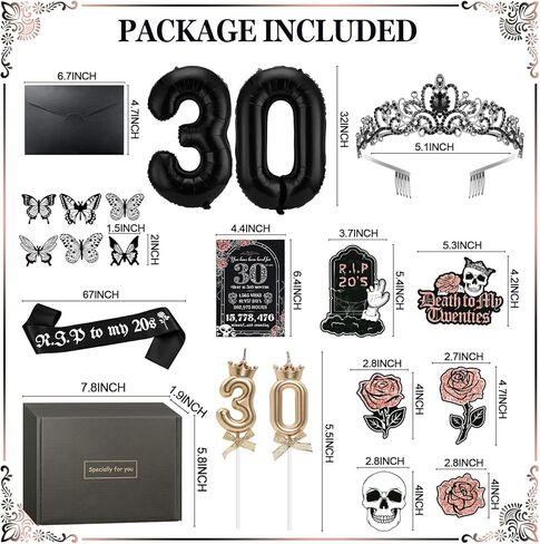 الموت لزينة العشرينات من عمري، هدايا عيد الميلاد الثلاثين من TSVATE لها، وشاح عيد الميلاد الثلاثين، تاج تاج عيد الميلاد الثلاثين، 30 شمعة عيد ميلاد، أعلى كعكة عيد الميلاد الثلاثين، بطاقة عيد الميلاد الثلاثين، بالونات عيد الميلاد الثلاثين in Kuwait