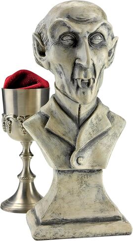تمثال نصفي لديكور الهالوين من Design Toscano Nosferatu Vampire، مقاس 27.94 سم، لمسة نهائية من الحجر العاجي العتيق in Saudi Arabia