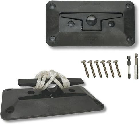 مقعد القارب CIPA - مرابط القارب الأسود القابل للطي من النايلون الأسود مقاس 10 بوصة - يتضمن أجهزة الرصيف للتركيب على رصيف القارب. يسمح مربط القارب القابل للطي بمربط تثبيت متساطح. in Kuwait