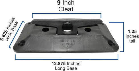 مقعد القارب CIPA - مرابط القارب الأسود القابل للطي من النايلون الأسود مقاس 10 بوصة - يتضمن أجهزة الرصيف للتركيب على رصيف القارب. يسمح مربط القارب القابل للطي بمربط تثبيت متساطح. in Kuwait