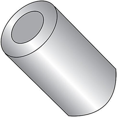 Small Parts 370408RSA Round Spacer, Aluminum, Plain Finish, #8 Screw Size, 3/8" OD, 0.166" ID, 1/4" Length (Pack of 10) in Saudi Arabia