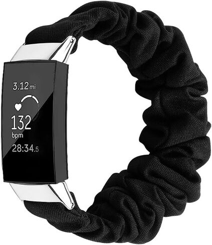 متوافق مع Fitbit Charge 4/3/3 SE Scrunchie لطيف مطبوع مطاطا سولو أربطة دائرية للنساء حزام سوار للشحن 4/3/3 SE للنساء in Saudi Arabia