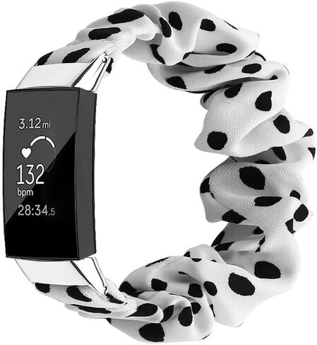 متوافق مع Fitbit Charge 4/3/3 SE Scrunchie لطيف مطبوع مطاطا سولو أربطة دائرية للنساء حزام سوار للشحن 4/3/3 SE للنساء in Saudi Arabia