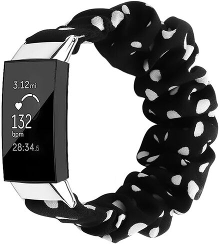 متوافق مع Fitbit Charge 4/3/3 SE Scrunchie لطيف مطبوع مطاطا سولو أربطة دائرية للنساء حزام سوار للشحن 4/3/3 SE للنساء in Saudi Arabia