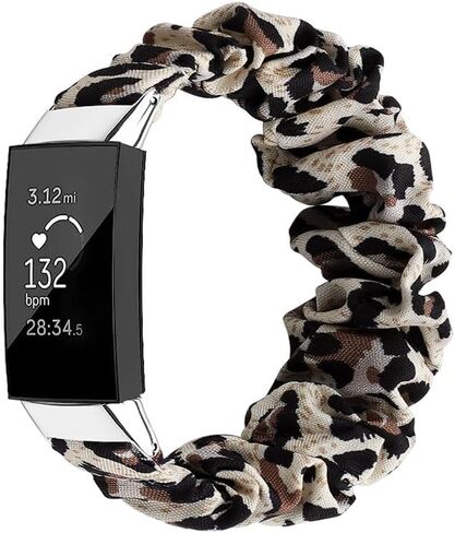متوافق مع Fitbit Charge 4/3/3 SE Scrunchie لطيف مطبوع مطاطا سولو أربطة دائرية للنساء حزام سوار للشحن 4/3/3 SE للنساء in Saudi Arabia