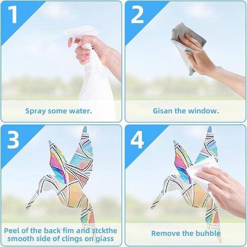 30PCS Birds Rainbow Window Decals to Prevent Bird Strikes, Reusable Bird Window Strike Prevention to Stop Birds from Hitting Windows, Sun-Catchers Sticker Bird Anti-Collision Window Stickers in Saudi Arabia