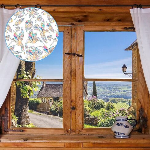 30PCS Birds Rainbow Window Decals to Prevent Bird Strikes, Reusable Bird Window Strike Prevention to Stop Birds from Hitting Windows, Sun-Catchers Sticker Bird Anti-Collision Window Stickers in Saudi Arabia