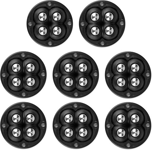 8 Pack Self-Adhesive Caster Wheels - 1 Inch Mini Swivel Wheels with 360° Rotation, Stainless Steel Low Profile Sticky Pulley for Furniture, Storage Bins, Trash Cans, Small Appliances in Saudi Arabia