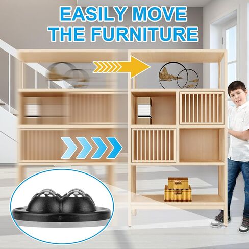 8 Pack Self-Adhesive Caster Wheels - 1 Inch Mini Swivel Wheels with 360° Rotation, Stainless Steel Low Profile Sticky Pulley for Furniture, Storage Bins, Trash Cans, Small Appliances in Saudi Arabia