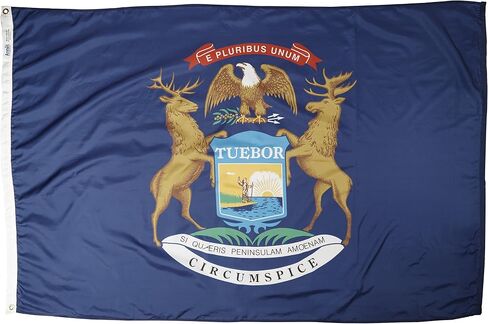 Annin Flagmakers Michigan State Flag USA-Made to Official State Design Specifications, 4 x 6 Feet (Model 142670) in Saudi Arabia
