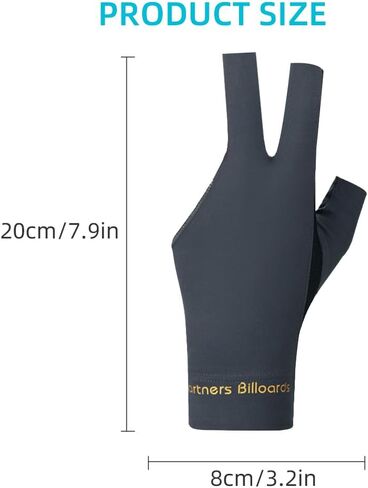 Scott Edward Billiard Gloves 4pcs Open Fingers Billiards Glove 3 Fingers Shooters Snooker Pool Cue Gloves Spandex Lycra for Left Hand, Sizes for Men Women Black/Grey/Red/Blue in Saudi Arabia
