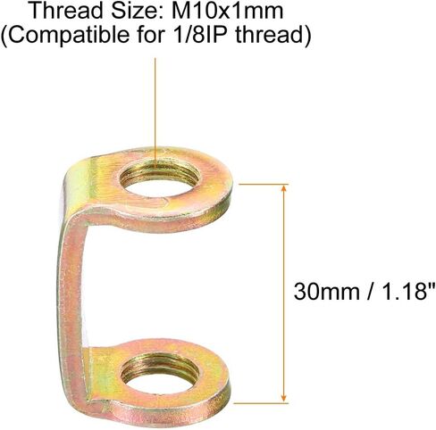 patikil m10x1mm جولة اقتران الجوز، 15 حزمة 30mm الخيوط أنبوب موصل الأنابيب تمديد برغي قضيب مسمار تمديد الأجهزة للثريا ضوء السقف DIY in Saudi Arabia