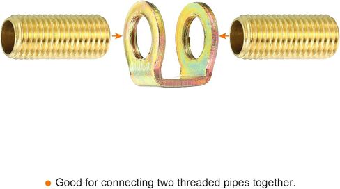 patikil m10x1mm جولة اقتران الجوز، 15 حزمة 30mm الخيوط أنبوب موصل الأنابيب تمديد برغي قضيب مسمار تمديد الأجهزة للثريا ضوء السقف DIY in Saudi Arabia